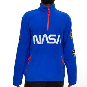 XL Blue NASA sweatshirt with patches